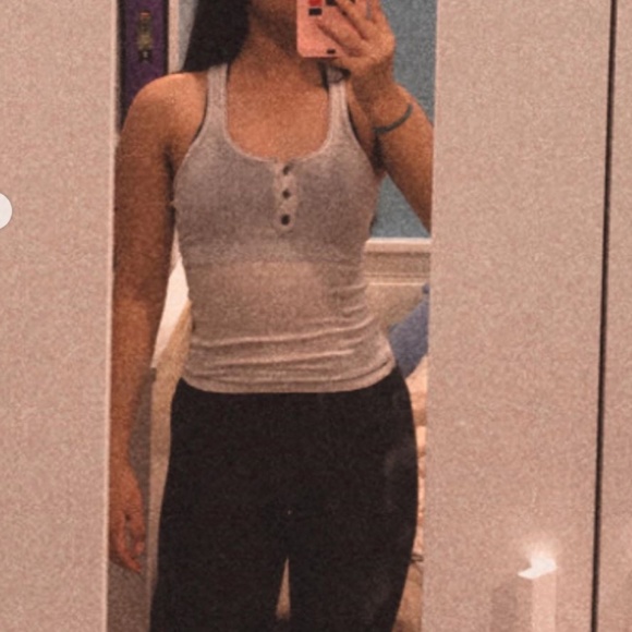 urban outfitters button white tank - Picture 1 of 2